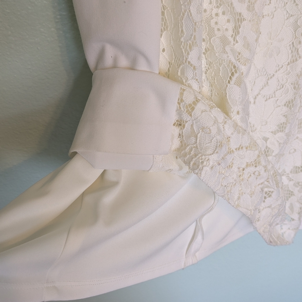 Nine West White Lace Mini Dress - Picture 5 of 6